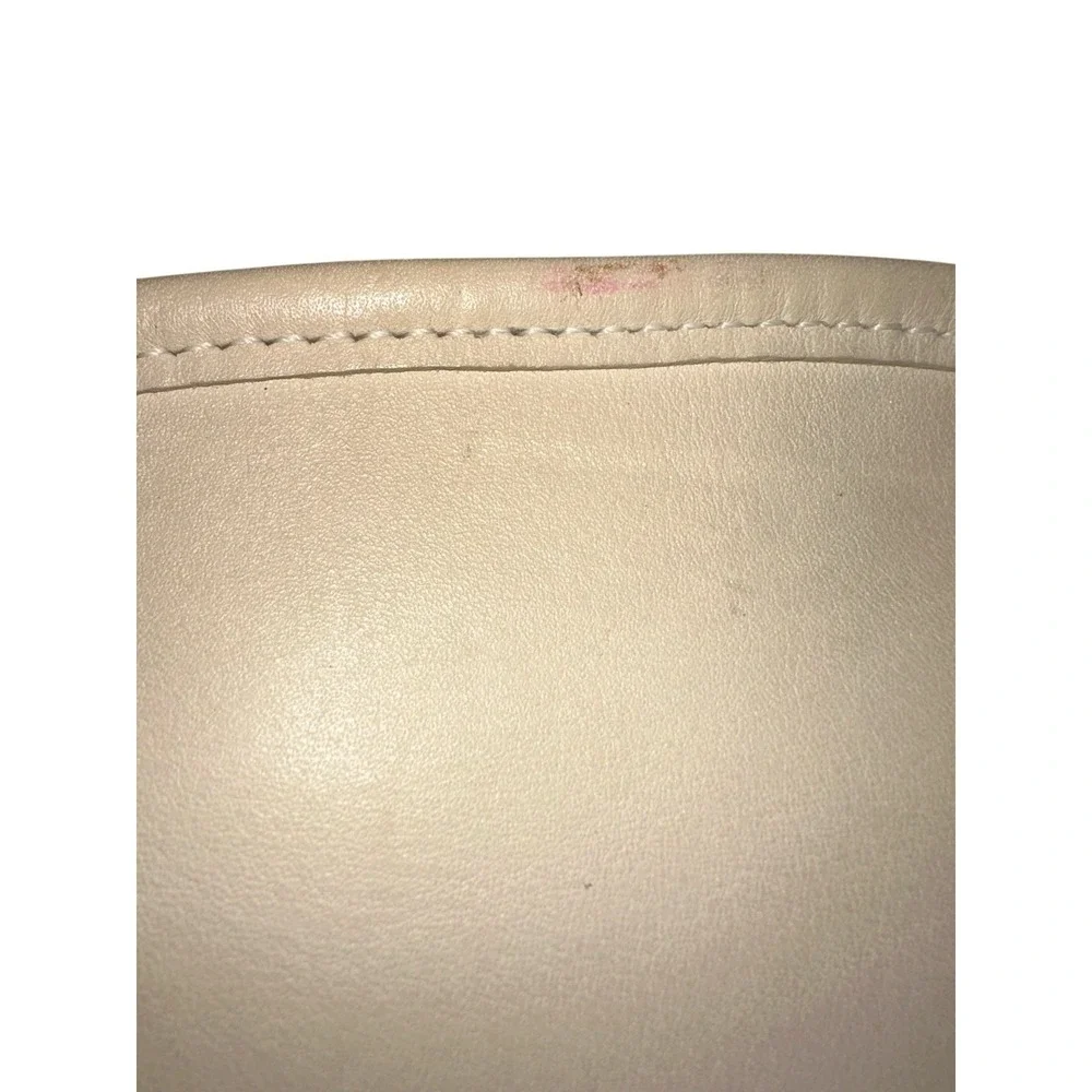 Coach Vintage Shoulder Bag Bone Cream Leather ABBIE ZIP Boho Purse Old Money